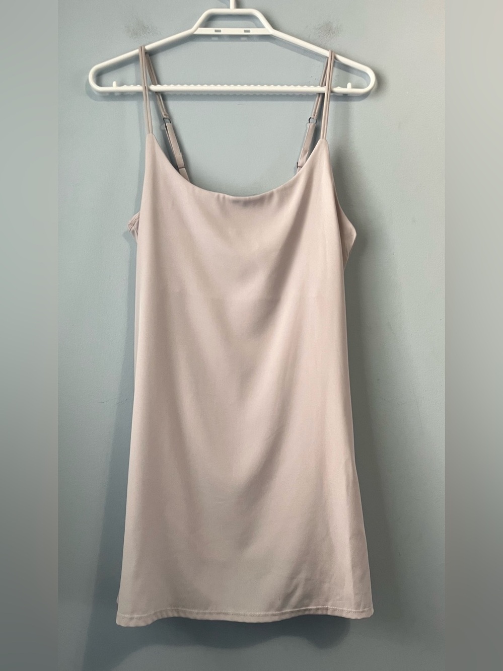 Aeropostale Pale Lilac Mini Slip Dress Built In Shorts Adjustable Straps Size S
